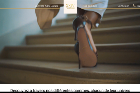 Maquette Accueil bureau du site XXIV Carats